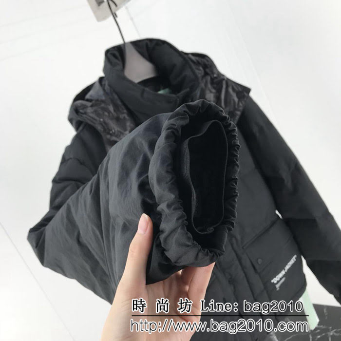 OFF-WHITE 迷彩河豚印花 時尚迷彩羽絨 男款夾克  ydi1698